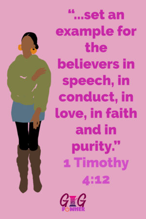 Dominique Signature Scripture 1 Timothy 4:12