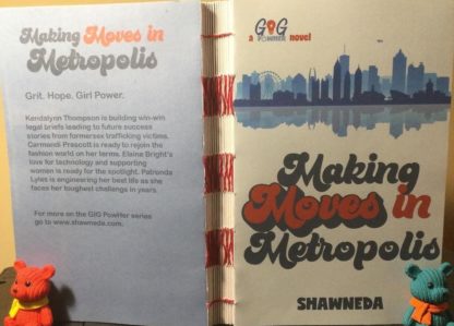 Photo of Ethiopian Coptic Stitch handbound handsewn copy of Making Moves in Metropolis